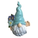 Customizable Decorative Resin Ornaments Dwarf Holding Flower Magic Garden Peace Gnome Christmas Decoration Artistic Craft