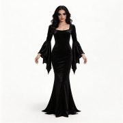 Gothic Witch Vampire Halloween Bat Adult Stage Performance Costume Long Skirt Makeup Dance Ball Costumes for Women - Image 2