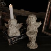 Nordic Retro Cupid Angel Candlestick Customizable Decorative Resin Ornament for Garden Courtyard Artistic Decor Gifts - Image 2