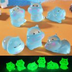 Customizable Decorative Ornaments Cartoon Hippo Night Light Small Figurine Ocean Theme Resin Craft Ideal for Aquarium Decor