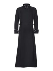 Father Cosplay Long Robe Black Collar Medieval Priest Stage Performance Adult Halloween Costume for Actors and Performers - Image 5