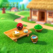 Customizable Decorative Resin Ornaments Micro Landscape Accessories Wine Jar Bowl Haystack Wooden Water Bucket Chili Garlic Bamboo Basket Steamer Buns - Image 3