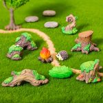 Customizable Decorative Resin Ornaments Micro Landscape Gardening Accessories Tree Stump Stone Potted Succulent Aquarium Decor
