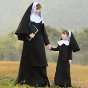 Halloween Nun Cosplay Costume Children's Stage Performance Outfit Parent-Child Party Game Wear Adult Stage Performance Costume - Image 2