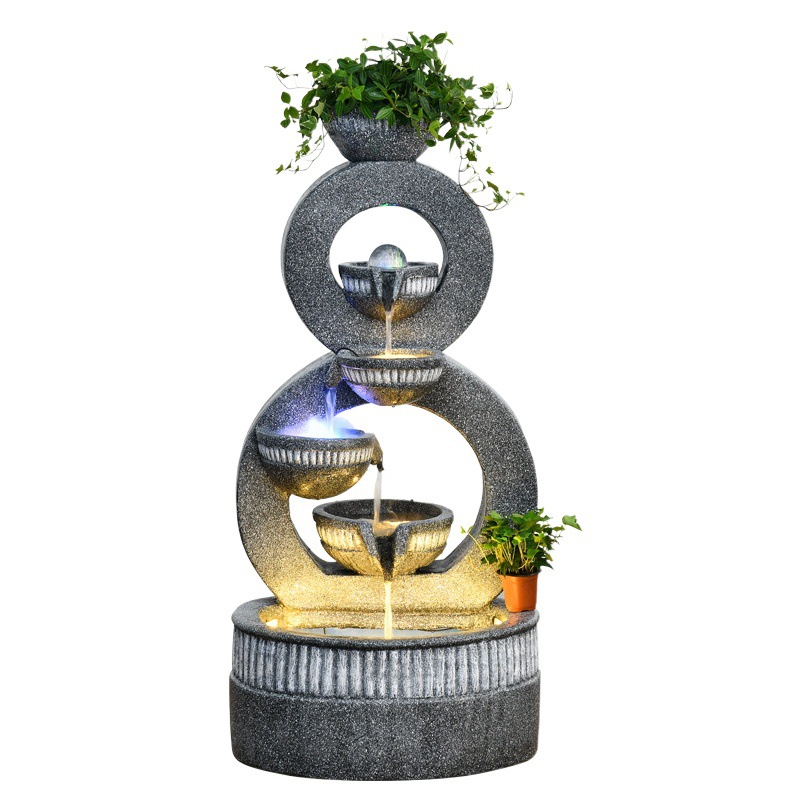 O1CN01opjbw21Bs2w5DbOlA_0-0-cib.jpg Office Living Room Artificial Mountain Flowing Water Fountain Ornament Feng Shui Wheel Craft Cross-Border Wholesale Dropshipping - Image 1
