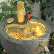 New Chinese Style Rural Stone Mill Waterfall Indoor Balcony Fish Tank Stone Basin Flowing Water Fountain Ornament Good Feng Shui - Image 4
