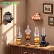 Creative Retro Glowing Miniature Resin Ornaments Customizable Decorative Dollhouse Landscape DIY Accessories Night Light Lamp