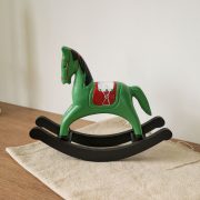 Creative Wooden Red rocking horse Decorative Ornament Simple Home Decoration Ideal Gift for Moving New House or Business Opening - Image 4
