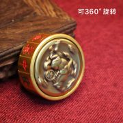 黄铜实心马上胡解压转转指尖陀螺手把件麻将把把胡转运摆件工艺品 - Image 5