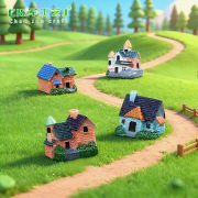 Customizable Decorative Ornaments Miniature House Model DIY Material Resin Craft Small House Model Landscape Decoration - Image 2