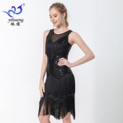 New Shiny Tassel Dress Latin Dance Performance Costume Stage Show Gown Ballroom Dance Skirt Adult Stage Performance Wardrobe - Image 3