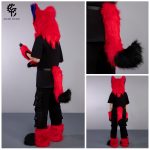FurryTail Custom Mascot Costume Fox Tail Plush Tail Animal Costume Accessory for Anime Cosplay with Waist Belt