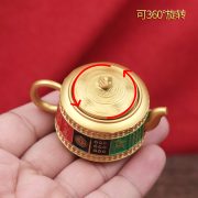 2026 Colorful Wealthy Ceramic Teapot Rotating Tea Pot Chinese Style Playful Item Instant Mahjong Craft Gift Ornament - Image 3