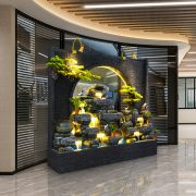 Large Water Curtain Mountain Landscape Resin Fountain Ornament for Courtyard Business Opening Wealth Attracting Decor Gift - Image 3