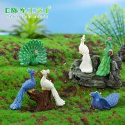 Customizable Decorative Resin Ornament Peacock Realistic Cartoon Miniature Landscape Figurine Creative Accessory - Image 4