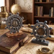 Mediterranean Vintage Ship Steering Wheel Resin Craft Photography Background Display Props Home Restaurant Bar Decorative Ornaments