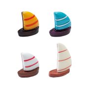 Customizable Decorative Resin Ornament Mediterranean Sea Ocean Style Single Sailboat INS White Creative Craft Decoration - Image 6