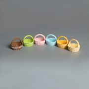Creative Resin Wicker Basket Customizable Decorative Ornament Miniature Dollhouse Desktop Decoration Photography Scenery Storage Frame - Image 3