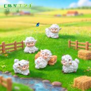 微景观苔藓多肉摆件 可爱萌卡通绵羊水晶球装饰小摆件 树脂工艺品 - Image 4