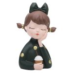Charming Customizable Decorative Resin Ornament European Vintage Cartoon Girl Home Desktop Decoration Cute Female Craft