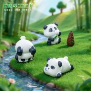 新款小小熊猫微景观园艺DIY造景配件 可爱小熊猫竹笋竹竿树脂摆件 - Image 4