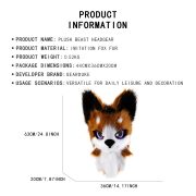 Furry Japanese Wolf Dog Head Custom Mascot Costume Plush Animal Suit Headset for Cosplay Events and Performances - Image 3