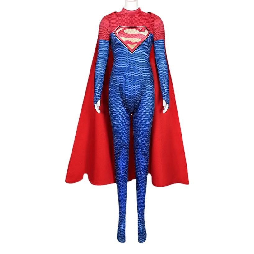 O1CN01qEXU9f1Bs2vMl0nN7_0-0-cib.jpg Adult Superhero Cosplay Costume Tight Suit With Cape Halloween One-Piece Suit European And Fantastic Style Stage Performance - Image 1