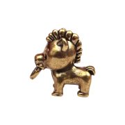 Brass retro bite coin cute pony living room coffee table ornament decoration pony bite coin desktop brass ornament - Image 5