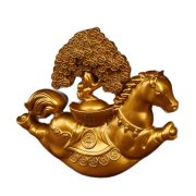 Metallic Horse Themed Wealth Tree Home Decor Custom Metal Medal Badge for Living Room Decoration Lucky Coin Jumping Horse Ornament - Image 5