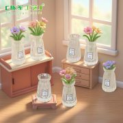 Simple Transparent Illustration Bottle Customizable Decorative Ornament Dollhouse DIY Decoration Accessories Miniature Desktop Car Load Small Figurine Crystal - Image 2