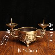 Bronze Incense Holder Buddha Hall Candle Home Living Room Artifacts Antique Chinese Elephant Candlestick Metal Copperware - Image 4