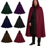 New Halloween Wizard Robe Death God Cosplay Vampire Performance Costume Adult Medieval Hooded Cloak Stage Performance Apparel