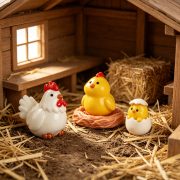 Customizable Decorative Resin Ornament Miniature Farm Scene Chicken Coop Cute Rooster Hen Design DIY Decorative Accessory - Image 4