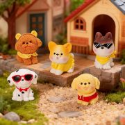Customizable Cartoon Dog Resin Craft Decoration Creative Home Desktop Miniature Landscape Accessories - Image 2