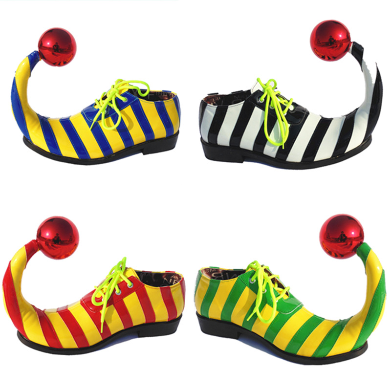 O1CN01qdAAle1NvxQKyasUz_3402551633-0-cib.jpg Adult Stage Performance Costume Harlequin Clown Shoe for Magic Show Performance Funny Round Head Clown Outfit for Children and Adults - Image 1
