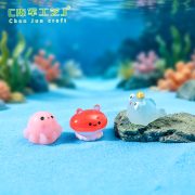 Customizable Decorative Resin Ornaments Cute Marine Animals Cuttlefish Killer Whale Jellyfish Hermit Crab for Miniature Landscape - Image 5