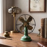 American Style Creative Retro Nostalgic Resin Craft Fan Model Customizable Decorative Ornaments for Home Bar Living Room - Image 2