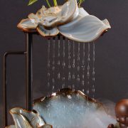 Creative Ceramic Flowing Water Fountain Home Living Room Humidifier Wealth Attracting Ornament Wholesale Gift Opening Moving - Image 4