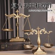 European Style Iron Art Vintage Creative Metal Medal Badge Customizable Office Desktop Lawyer Court Decorative Display Piece