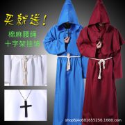 中世纪僧侣服巫师牧师cos服万圣节死神长袍cosplay角色扮演服装 - Image 2