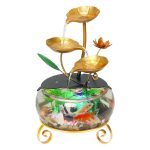Live Stream Continuous Flowing Water Fountain Iron Art Desktop Decoration Fish Tank Source Factory Indoor Home Decor