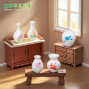 Creative Miniature Flower Decorative Ornament Narrow Mouth Bottle Dollhouse DIY Accessories Desktop Miniature Scene Decor - Image 2