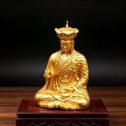 Mini Buddha Statue Metal Alloy Matte Process Personal Devotion Zen Desktop Ornament Chinese Style Collection Gift - Image 4