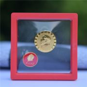 Gold Custom Metal Medal Badge Chairman Mao Memorial Collection Gift New 3 Chest Badges Transparent Red Box - Image 4