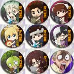 Dr.Stone Anime Custom Metal Medal Badge Barrette Pendant Krohn Amber Large Tree Two-Dimensional Collectible Item