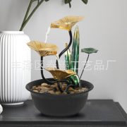 Simplified Home Water Flow Ornament Circular Wealth Attracting Office Opening Gift Living Room TV Cabinet Decor - Image 2