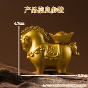 Retro Bronze Horse Figurine Custom Metal Medal Badge Home Office Desktop Decoration New Year 2026 Zodiac Horse Theme - Image 4