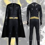 Adult Batman One-Piece Suit Muscle Print Robe Halloween Hero Cross-Border Performance Costume Stage Wear