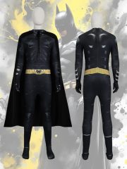 Adult Batman One-Piece Suit Muscle Print Robe Halloween Hero Cross-Border Performance Costume Stage Wear