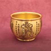 Bronze Good Luck Money Bucket Five Road Wealth God Pot Attracting Fortune Furniture Decoration Custom Metal Medal Badge - Image 2